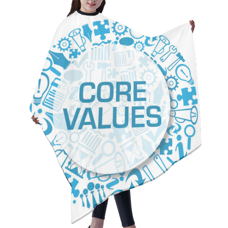 Personality  Core Values Concept Image With Text And Business Symbols. Hair Cutting Cape