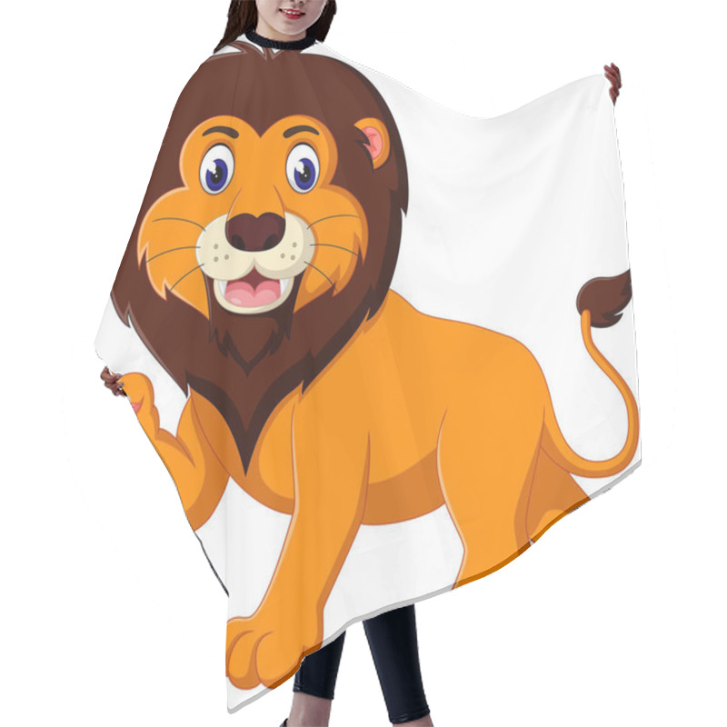 Personality  Cartoon Lion Roaring Hair Cutting Cape