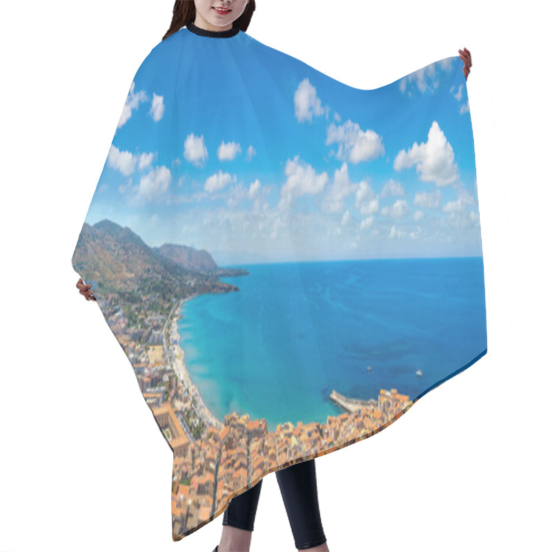 Personality  Cefalu And Cathedral In Sicily Hair Cutting Cape