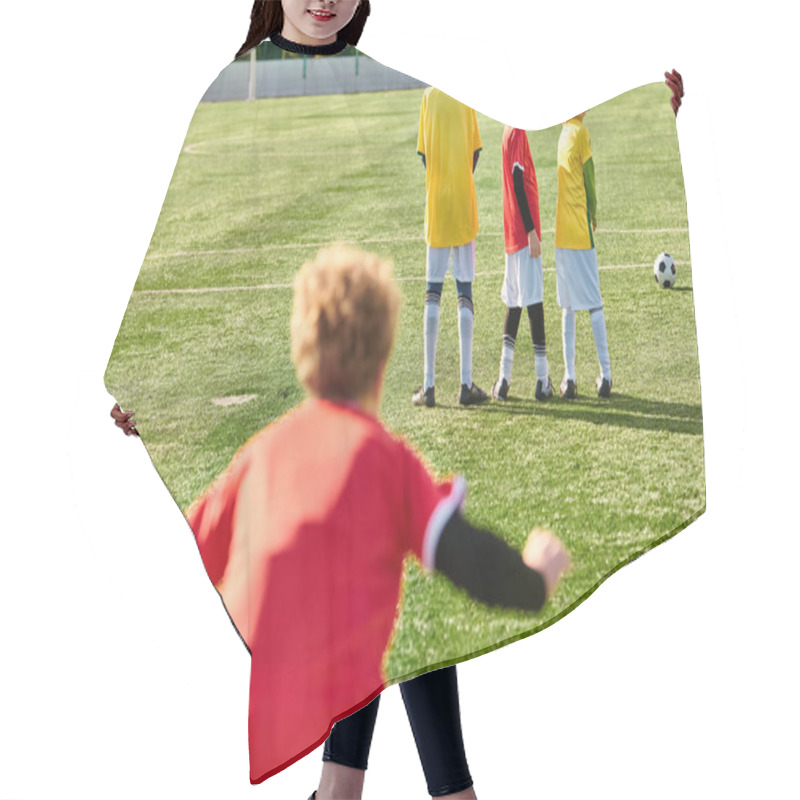 Personality  A Dynamic Group Of Young Boys Stands Triumphantly On The Top Of A Soccer Field, United In Their Love For The Sport And Shared Victories. They Exude Energy And Passion, Symbolizing Teamwork And The Pursuit Of Dreams. Hair Cutting Cape