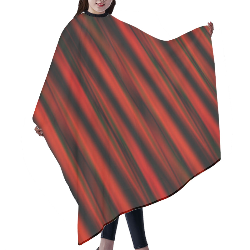 Personality  Background Of Wavy Stripes Red Shades Collected At An Angle Hair Cutting Cape