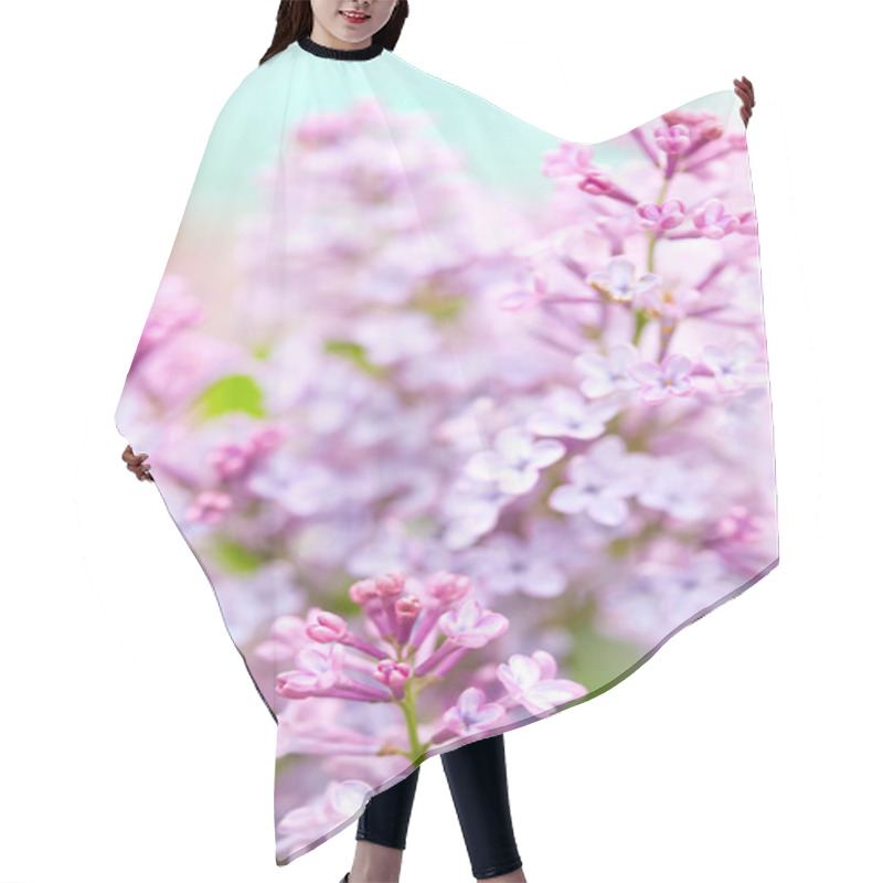 Personality  Beautiful Lilac Flowers Hair Cutting Cape