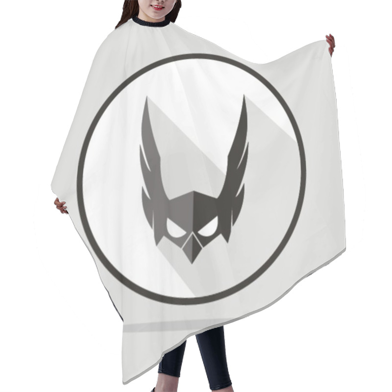 Personality  Superhero With Mask, Vector Illustration Hair Cutting Cape