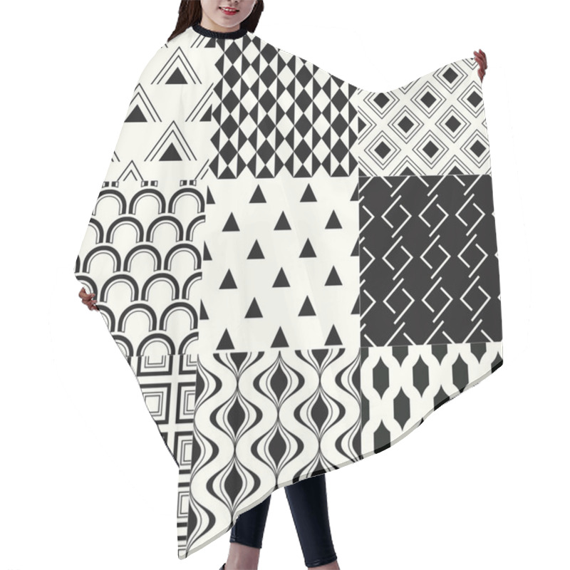 Personality  Set Of Elegant Patterns Hair Cutting Cape