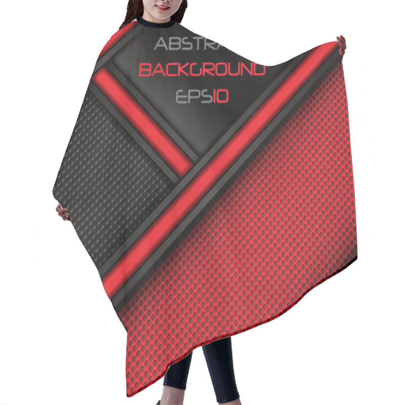 Personality  Abstract Background, Red Brochure, Vector Hair Cutting Cape