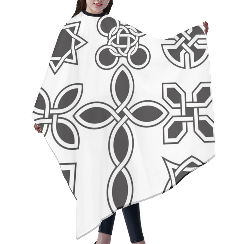 Personality  Celtic Knots In Vector Editable Format Hair Cutting Cape