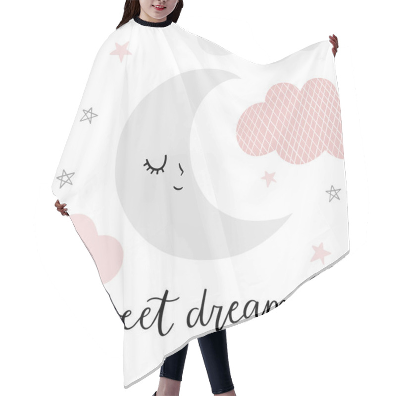 Personality  Sweet Dreams Cartoon Pattern, Vector Illustration Hair Cutting Cape