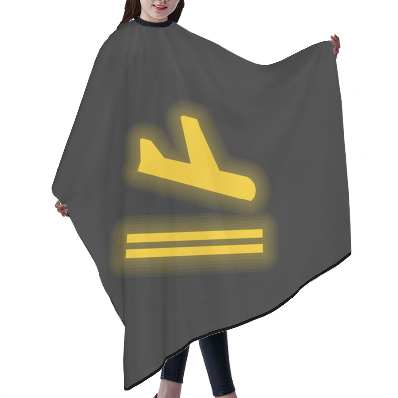 Personality  Arrival Yellow Glowing Neon Icon Hair Cutting Cape