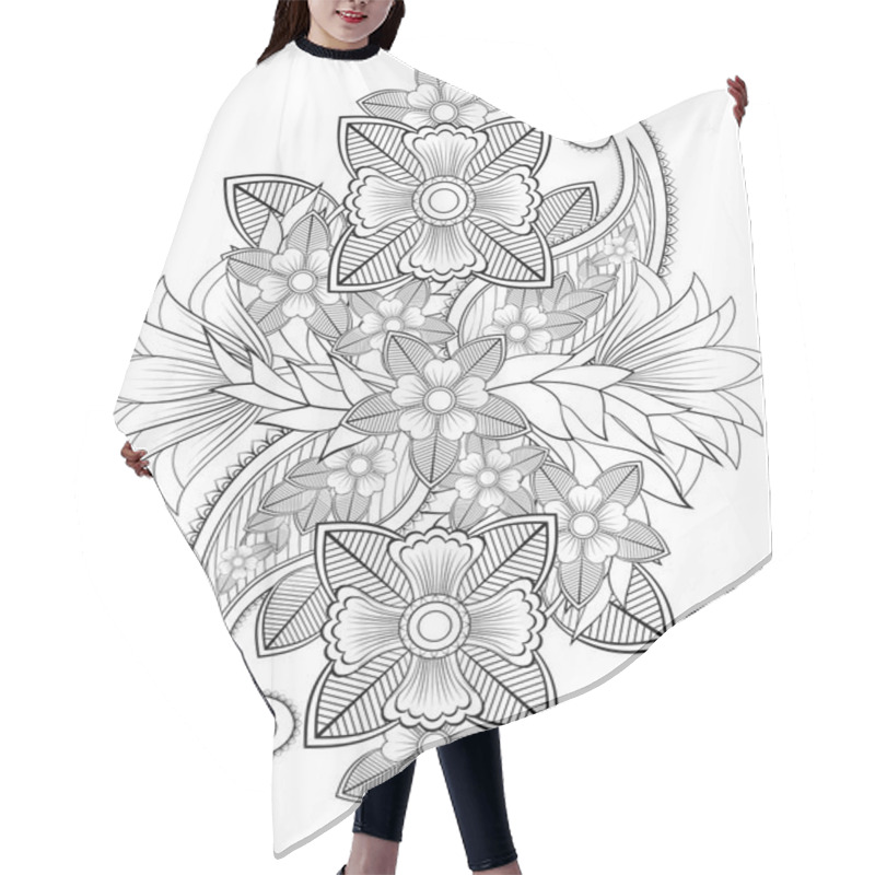 Personality  Indian Flower Hair Cutting Cape