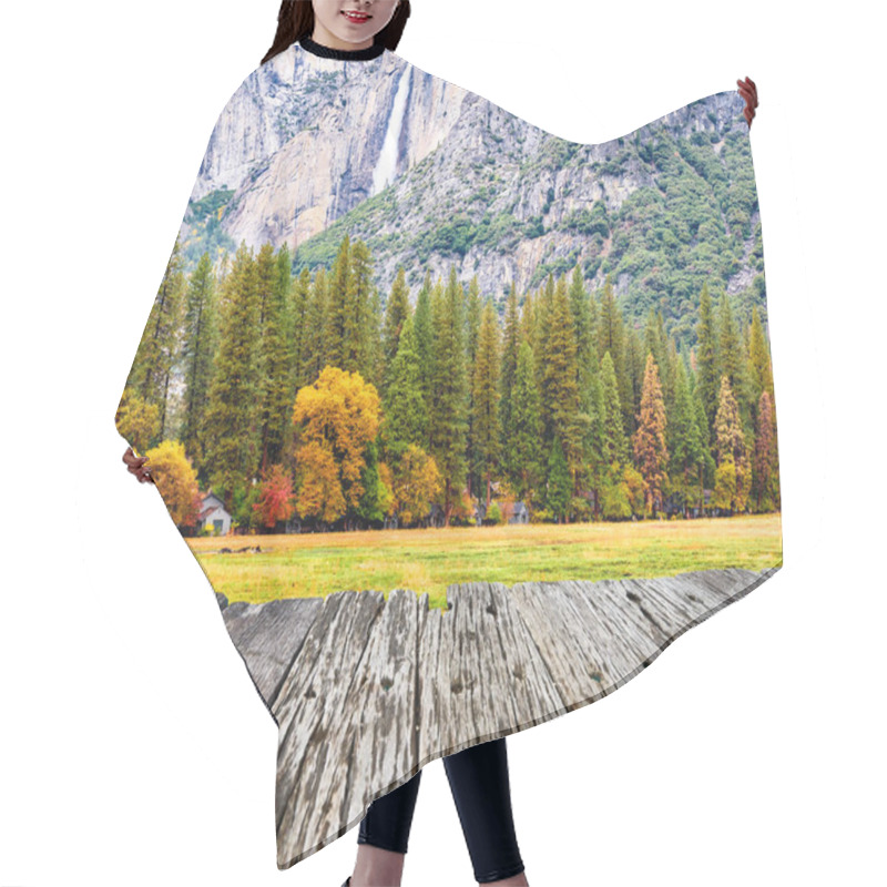 Personality  Yosemite Valley At Cloudy Autumn Morning  Hair Cutting Cape