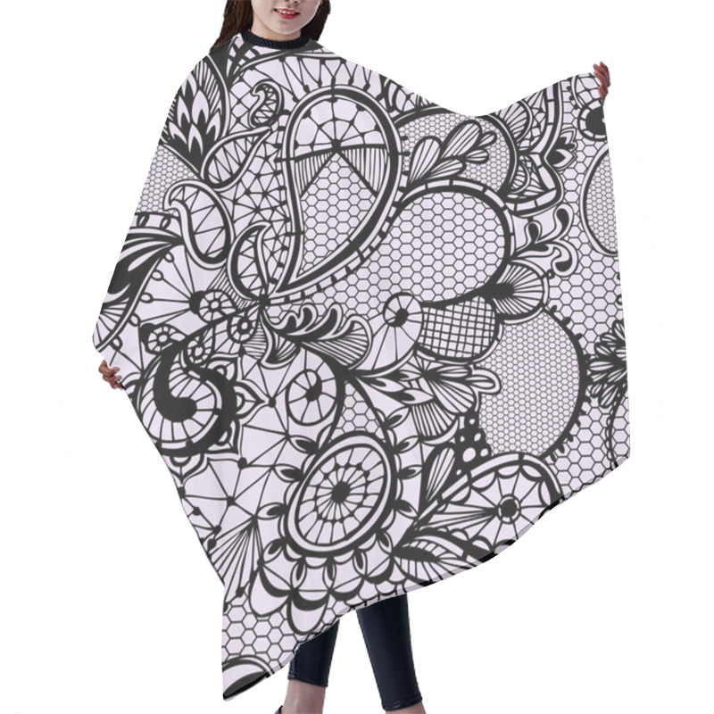 Personality  Old Lace Background, Ornamental Paisley. Hair Cutting Cape