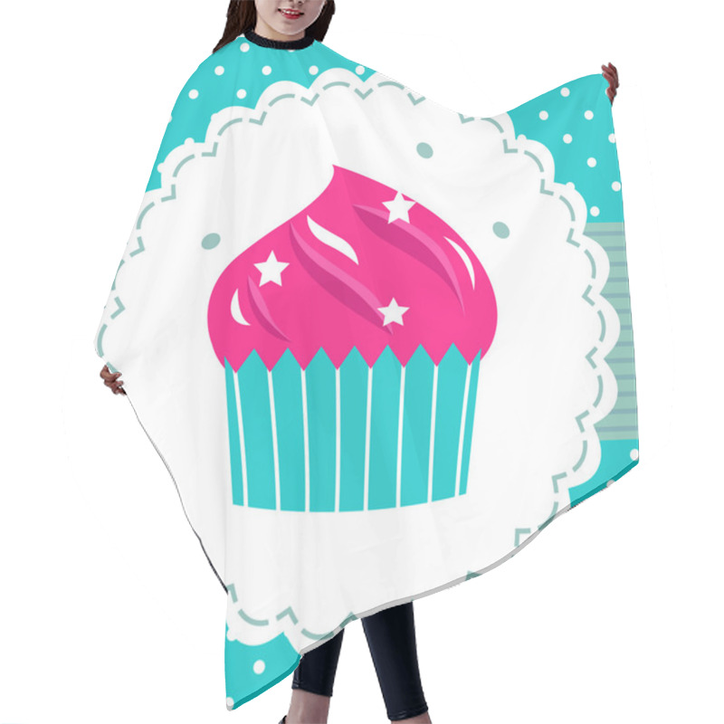 Personality  Retro Party Cupcake Template Hair Cutting Cape