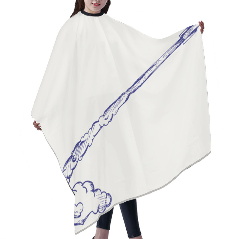 Personality  Retro Rocket Hair Cutting Cape