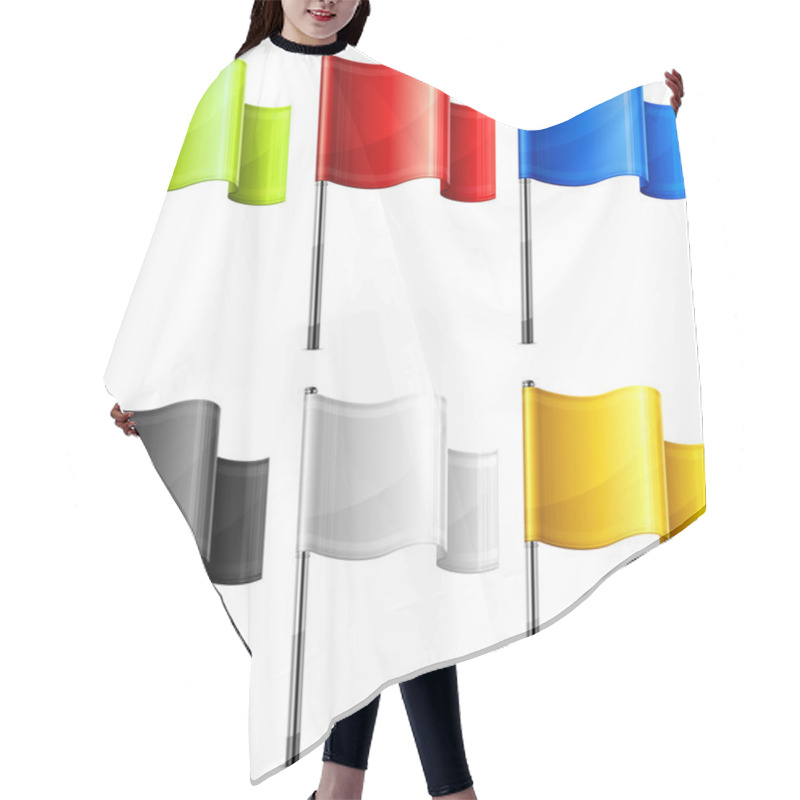 Personality  Rectangular Flags Hair Cutting Cape