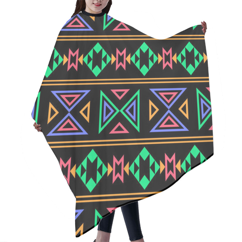 Personality  Seamless Aztec Pattern Hair Cutting Cape