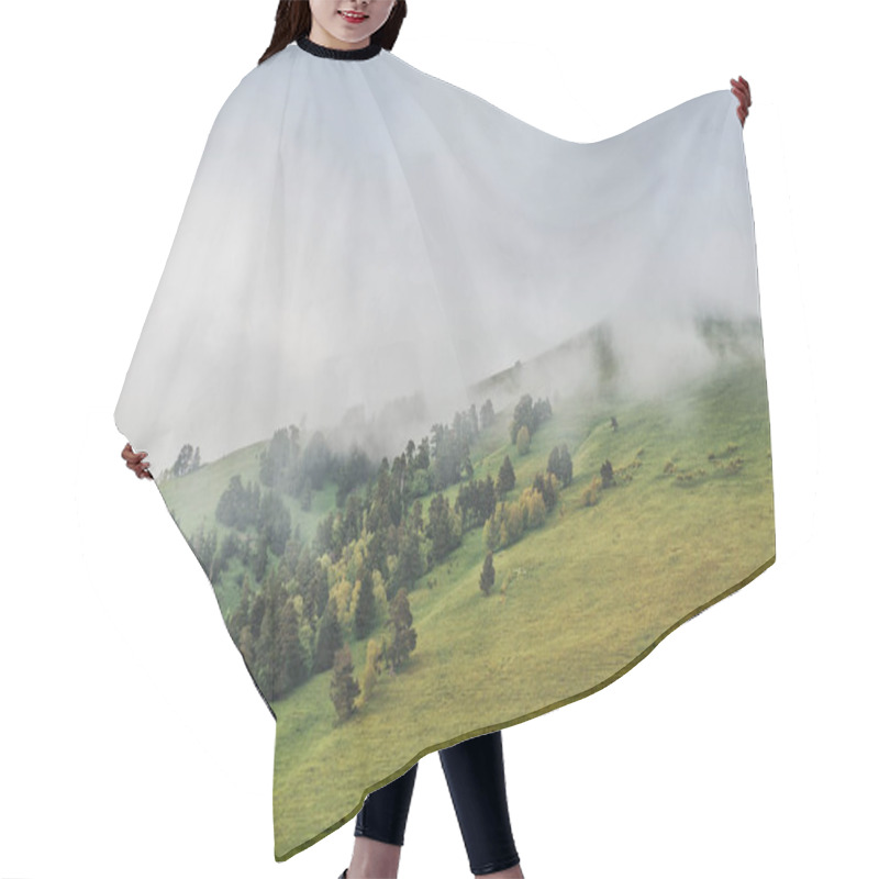 Personality  Beautiful Landscape With Meadow Valley And Clouds  Hair Cutting Cape