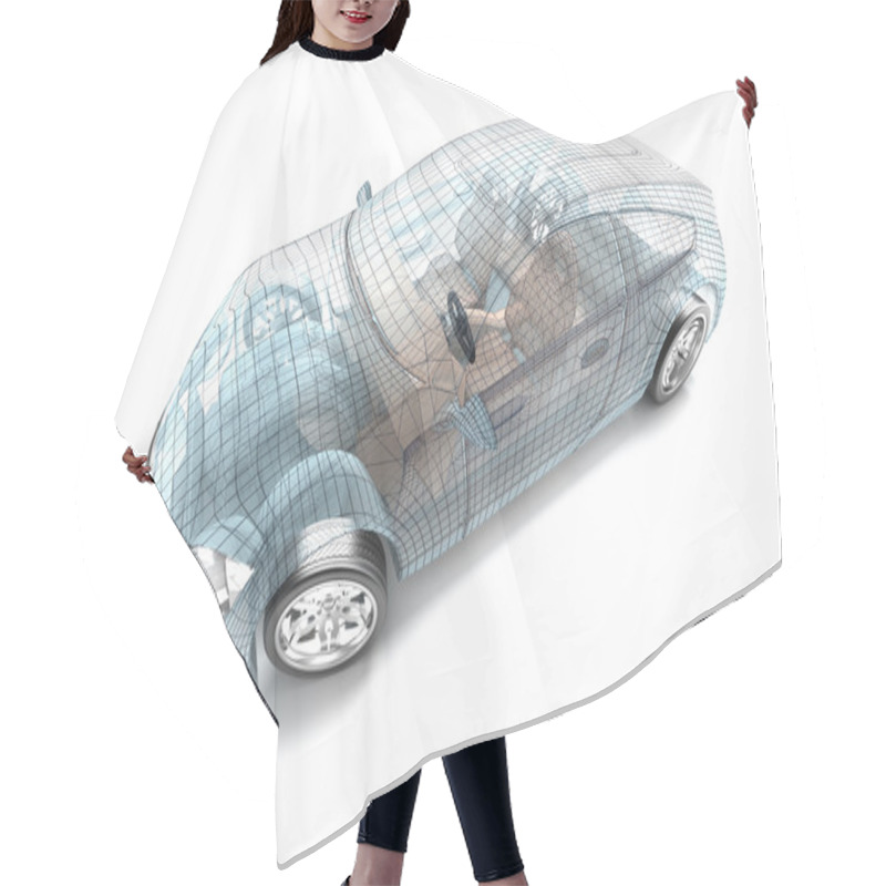 Personality  Car Design, Wire Model. My Own Design. Hair Cutting Cape