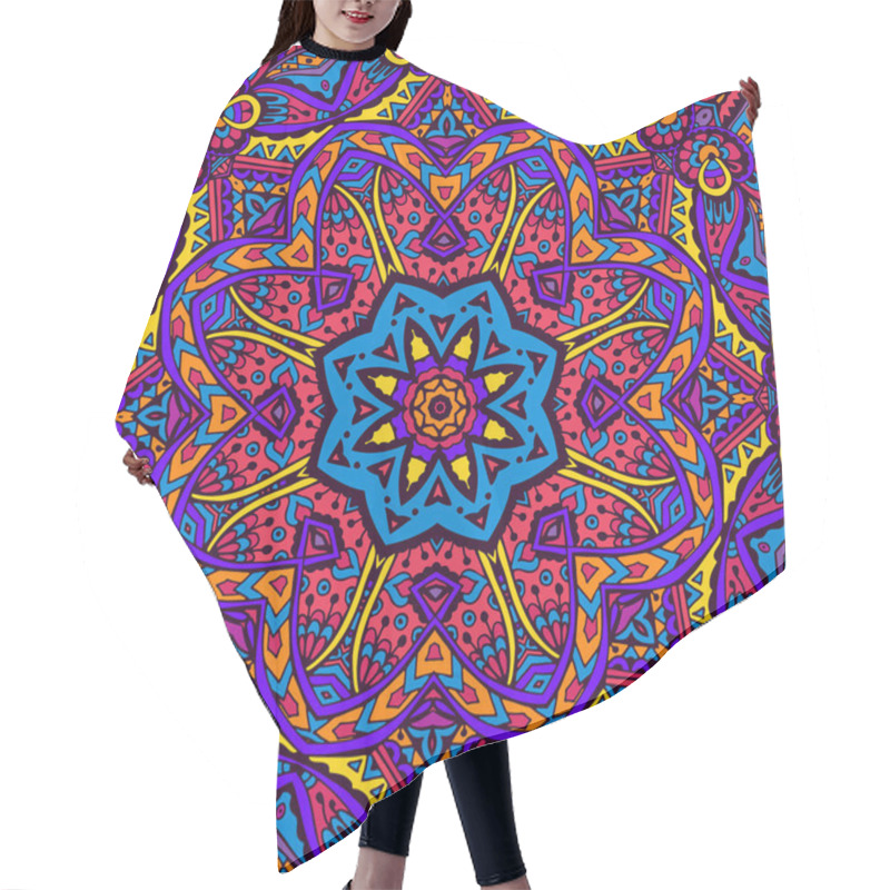 Personality  Ethnic Tribal  Seamless Pattern Ornament Hair Cutting Cape