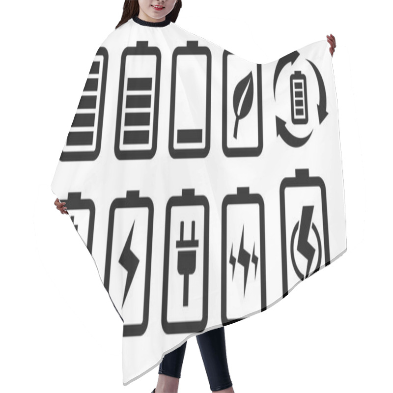 Personality  Battery Icon Hair Cutting Cape