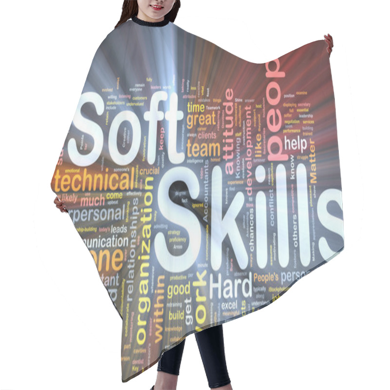 Personality  Soft Skills Background Concept Glowing Hair Cutting Cape