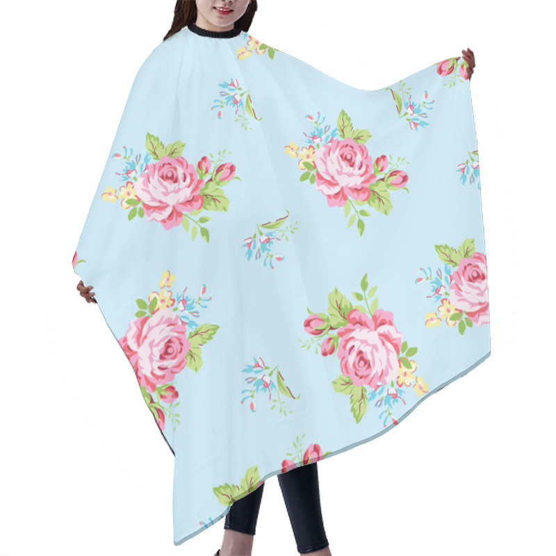 Personality  Floral Pattern With Garden Pink Roses Hair Cutting Cape