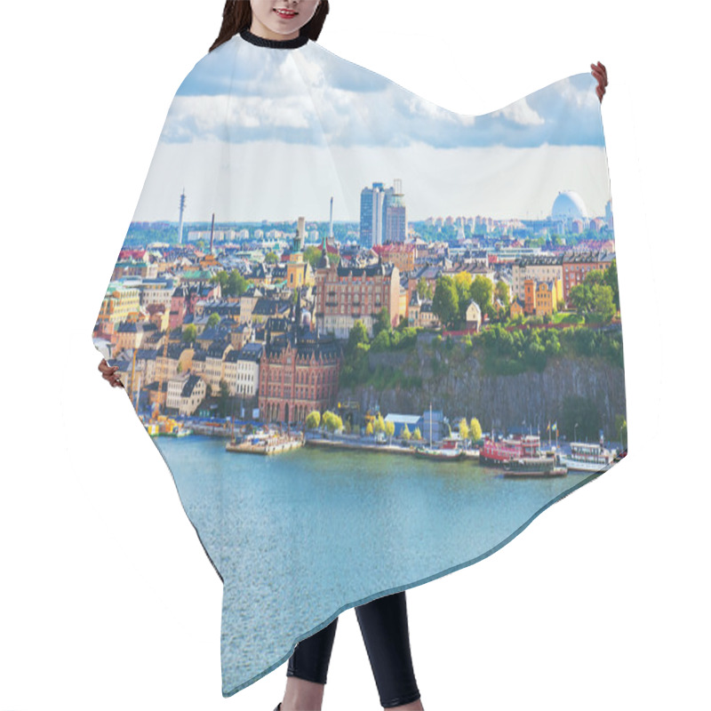 Personality  Panorama of Stockholm, Sweden hair cutting cape