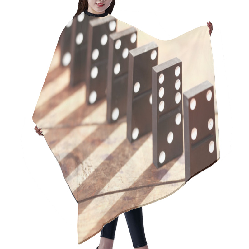 Personality  Domino Principle Concept Hair Cutting Cape