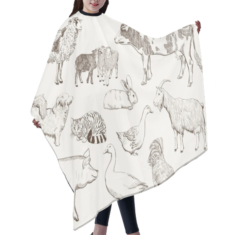 Personality  Farm Animals Hair Cutting Cape