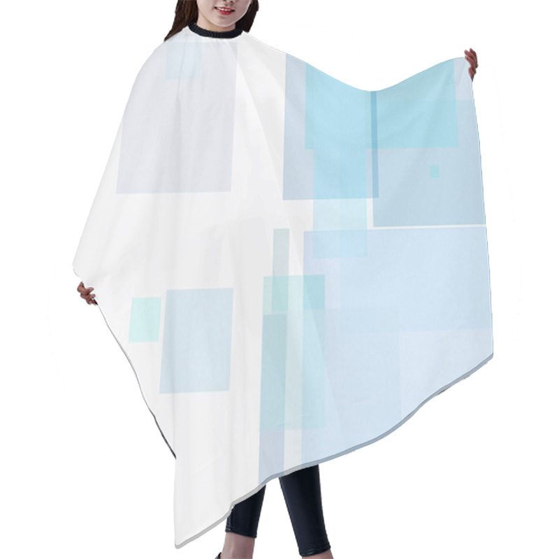 Personality  Textured Abstract Minimalist Blue Illustration With Squares Useful As A Background Hair Cutting Cape