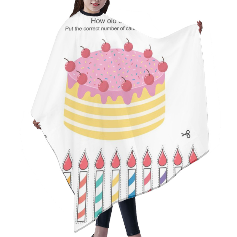 Personality  How Old Are You Game For Kids With A Birthday Cake Hair Cutting Cape