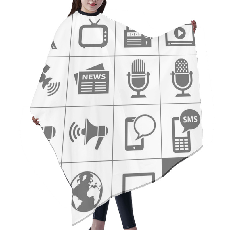 Personality  Media Icons Set - Simplus Series Hair Cutting Cape