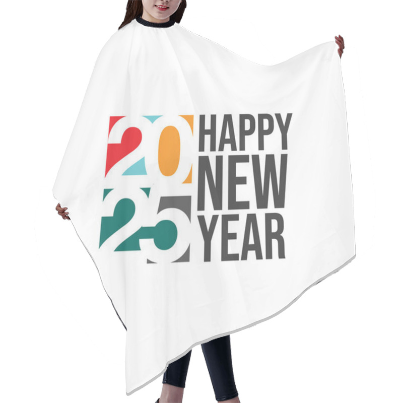 Personality  Happy New Year 2025 Greeting Vector. Happy New Year 2025 Background Vector Image Hair Cutting Cape