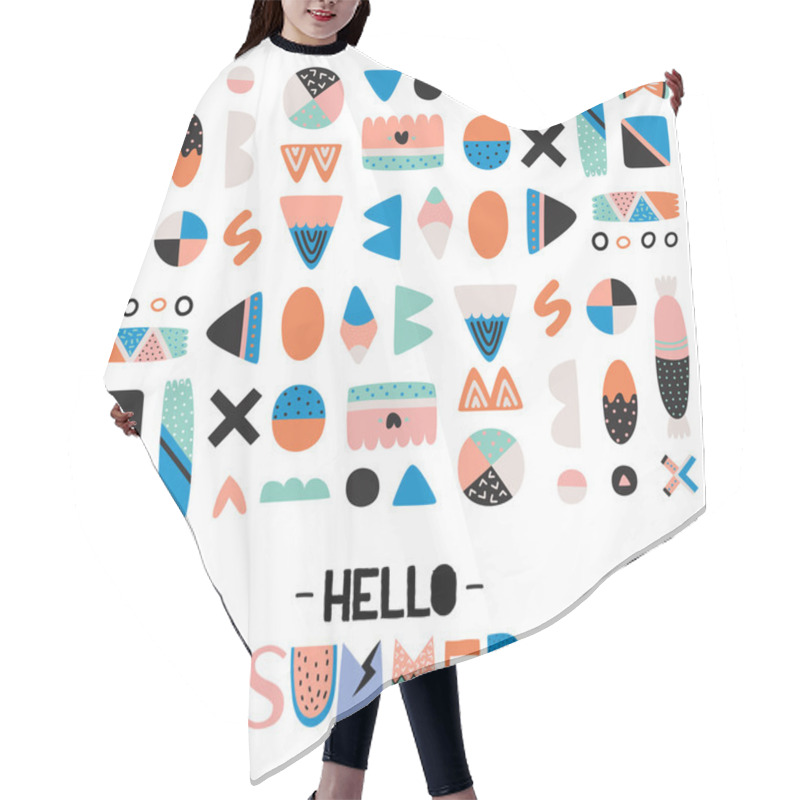 Personality  Cute Hello Summer Poster Hair Cutting Cape