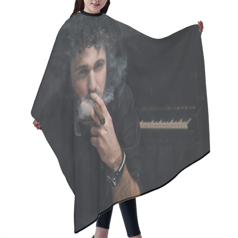 Personality  Smoking Hair Cutting Cape