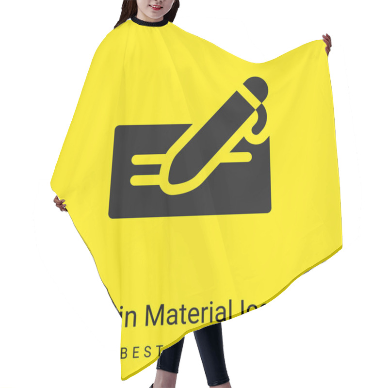 Personality  Agreement Minimal Bright Yellow Material Icon Hair Cutting Cape