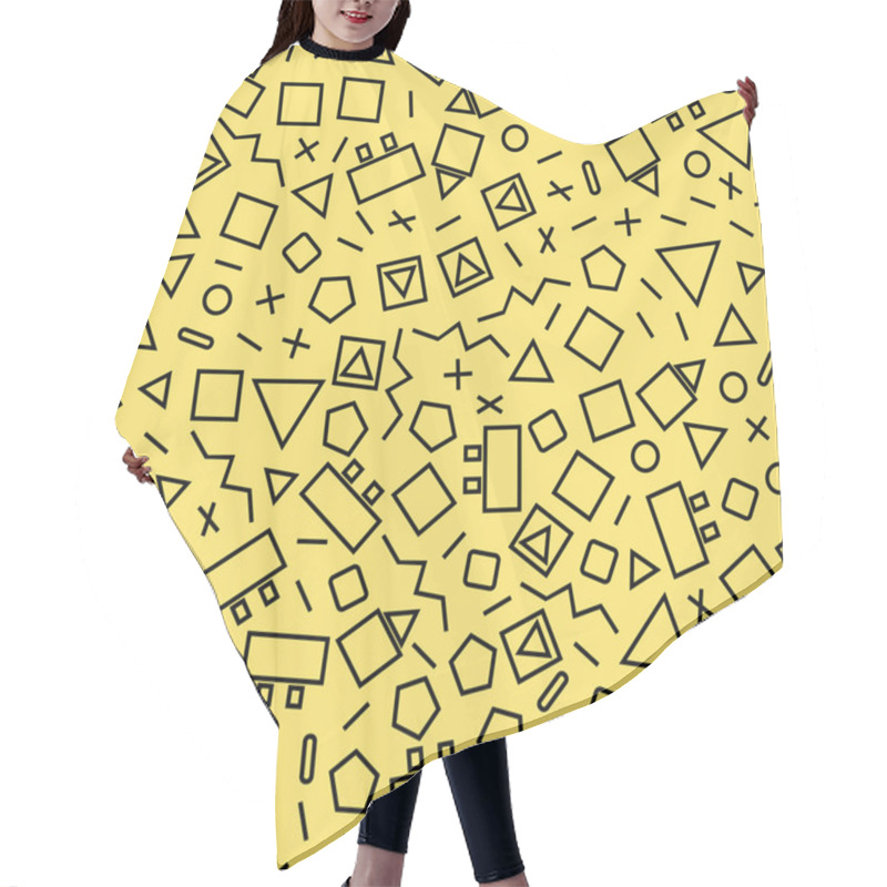 Personality  Seamless Vector Geometric Hair Cutting Cape