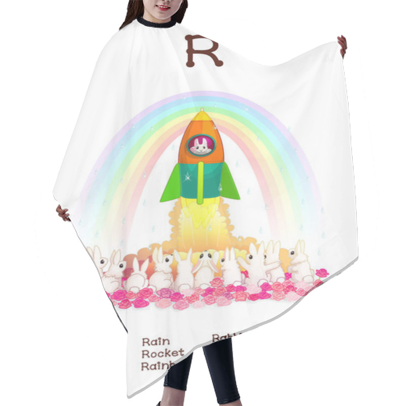 Personality  English Alphabet Series Of Amusing Animals Letter R Hair Cutting Cape