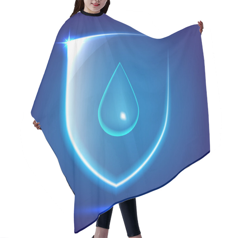 Personality  Blue Glass Shield Hair Cutting Cape