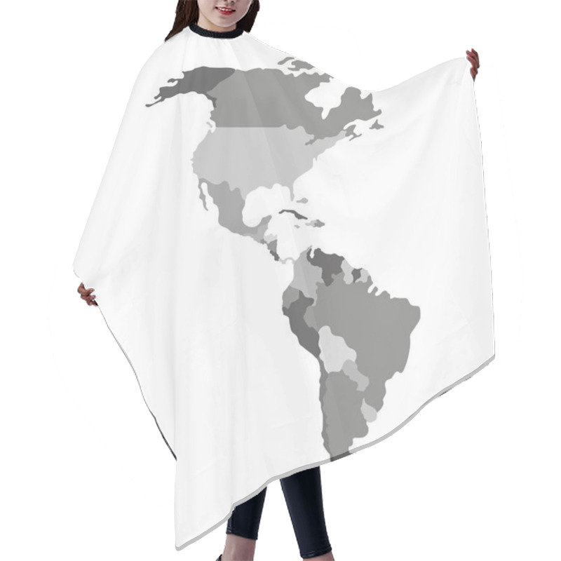 Personality  America Map Monochrome Isolated Icon Hair Cutting Cape