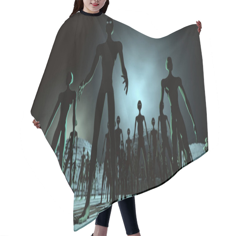 Personality  Alien Leader And Army Hair Cutting Cape