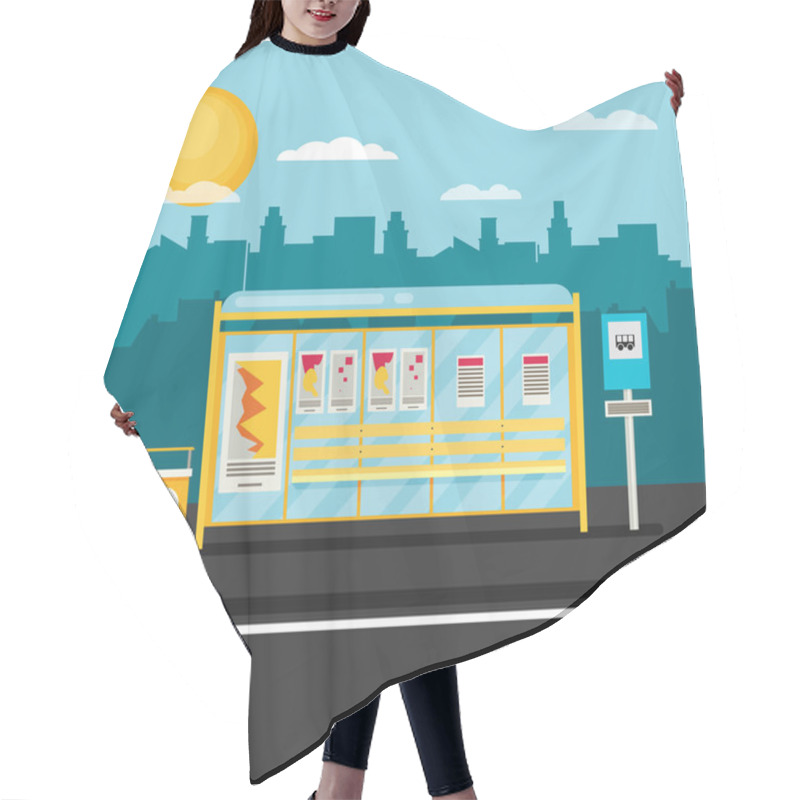 Personality   City Transportation System Item Bus Stop Hair Cutting Cape