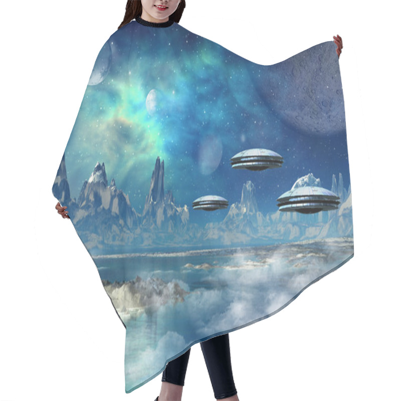 Personality  Alien Planet Hair Cutting Cape