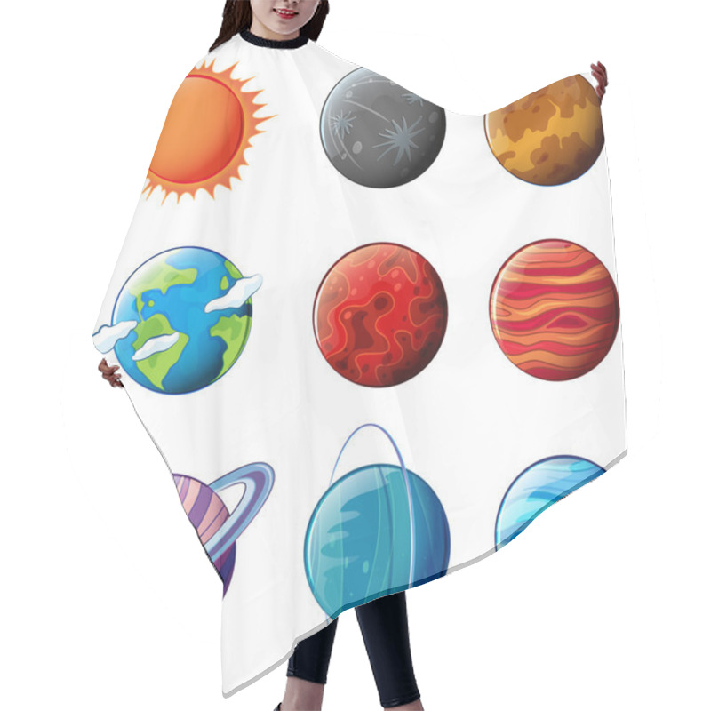 Personality  Planets Of The Solar System Hair Cutting Cape