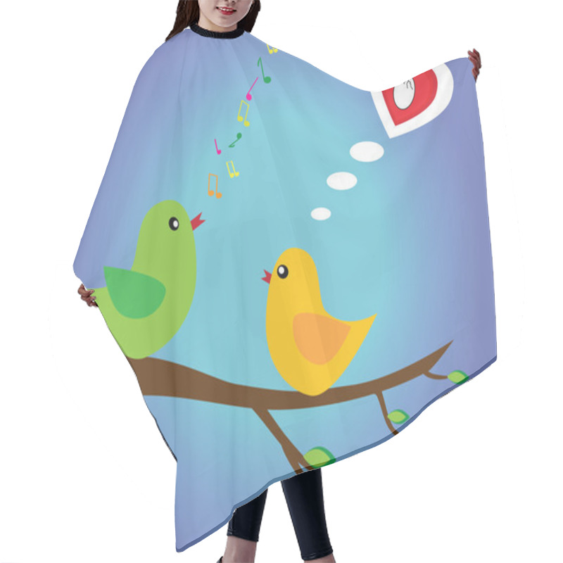 Personality  Birds In Love Hair Cutting Cape