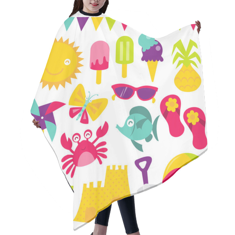 Personality  Retro Summer Time Fun Hair Cutting Cape