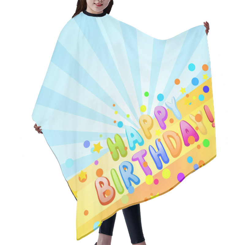 Personality  Happy Birthday Background Hair Cutting Cape