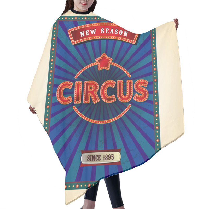 Personality  Vector Circus Poster Hair Cutting Cape