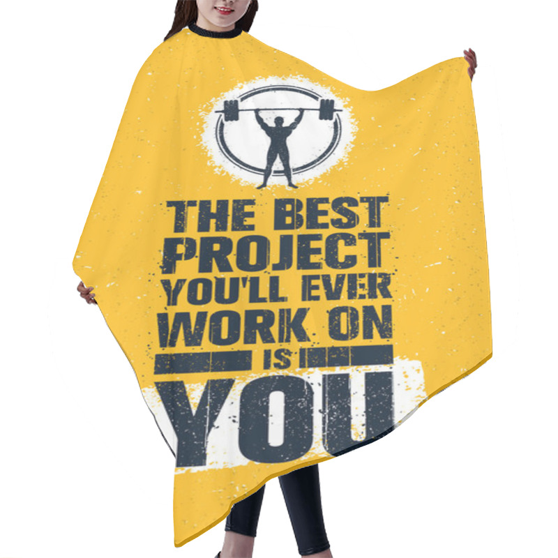 Personality  Gym Workout Creative Motivation Quote  Hair Cutting Cape