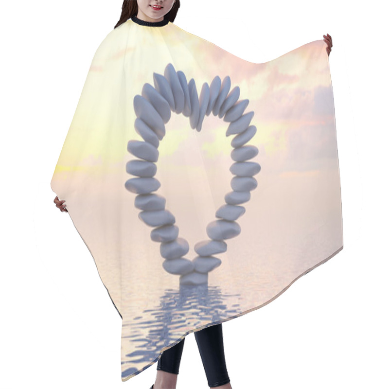 Personality  Japanesse Zen Stones Hair Cutting Cape