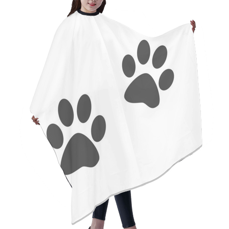 Personality  Footprints Paw Prints Animals Icon Sign. Hair Cutting Cape